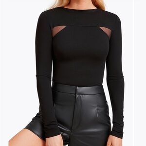 Marcella NWT Bowie Mesh Cutout top